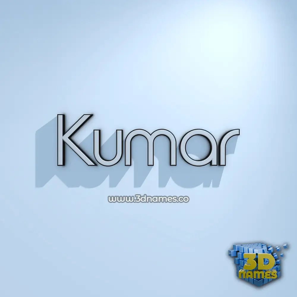 kumar in White Logo Cold style - 3D name wallpaper