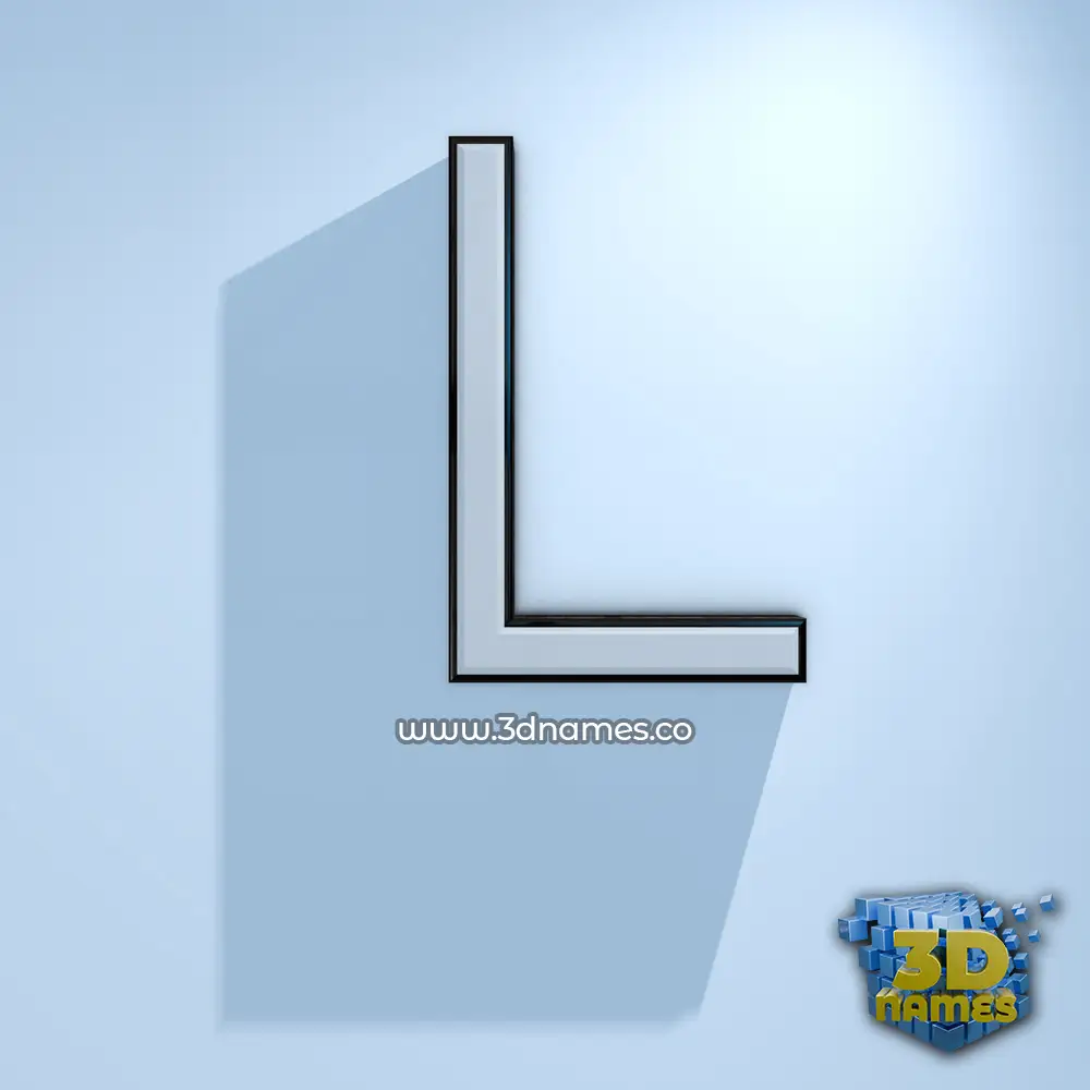 l in White Logo Cold style - 3D name wallpaper