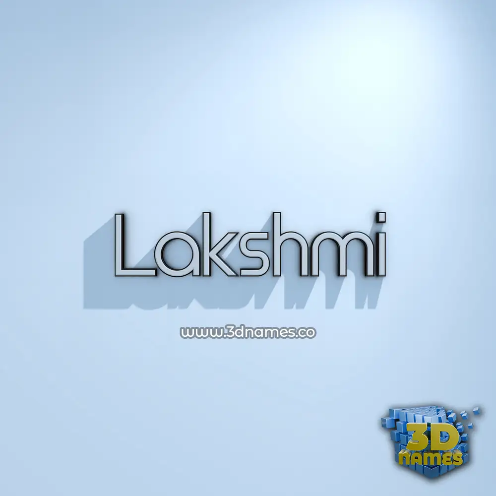 lakshmi in White Logo Cold style - 3D name wallpaper