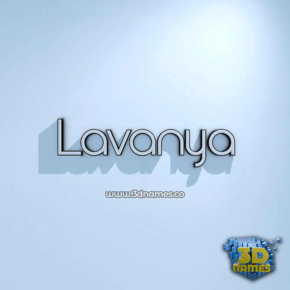 lavanya in White Logo Cold style - 3D name wallpaper