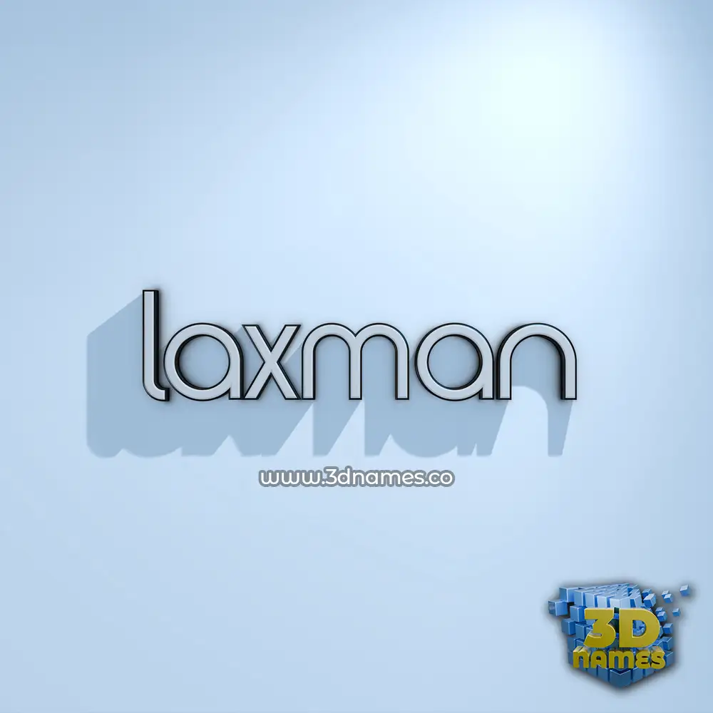 laxman in White Logo Cold style - 3D name wallpaper