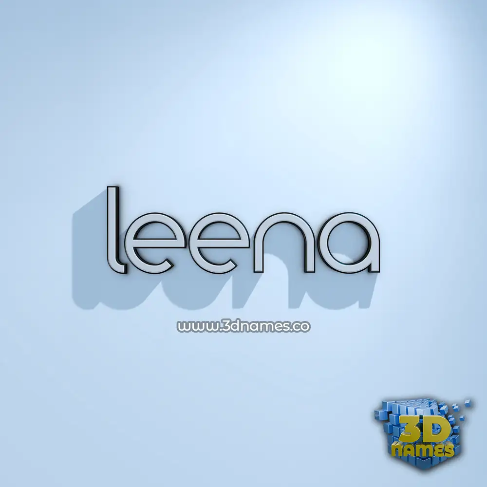 leena in White Logo Cold style - 3D name wallpaper