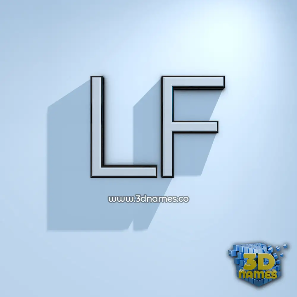 lf in White Logo Cold style - 3D name wallpaper