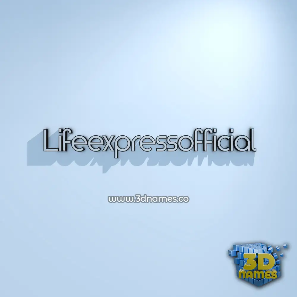 lifeexpressofficial in White Logo Cold style - 3D name wallpaper