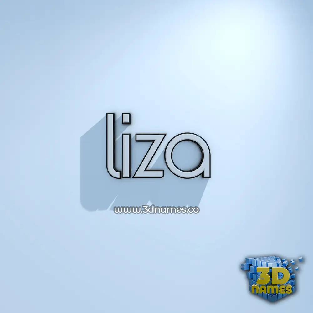 liza in White Logo Cold style - 3D name wallpaper