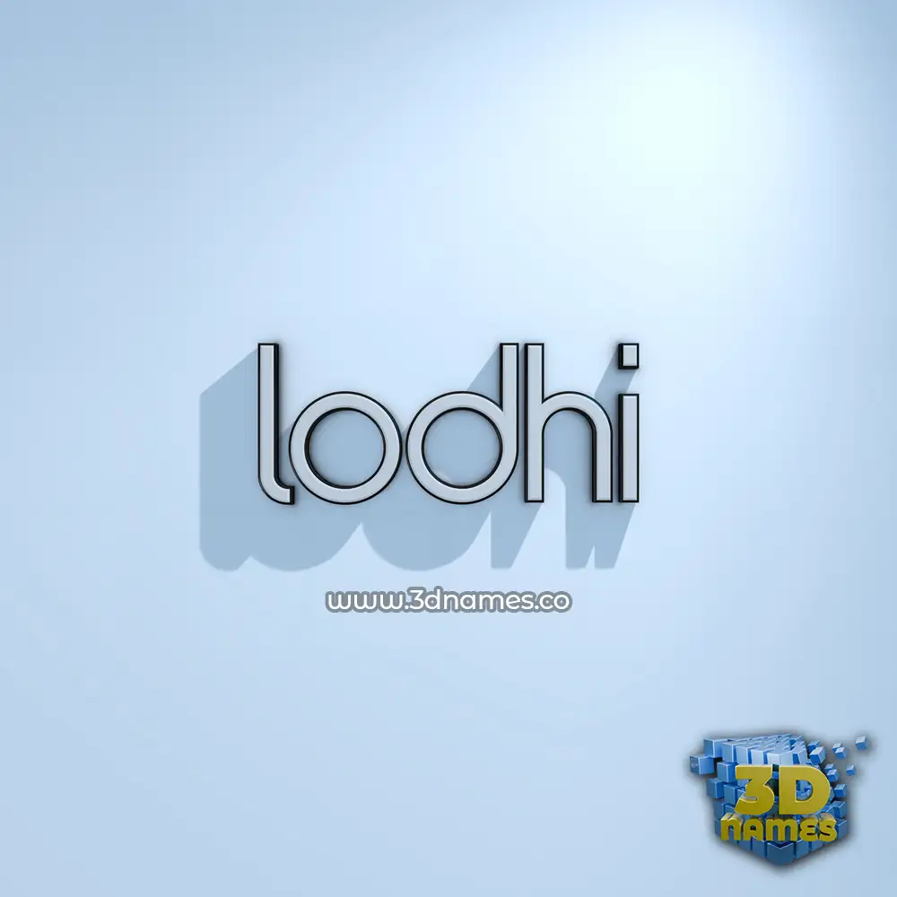 lodhi in White Logo Cold style - 3D name wallpaper