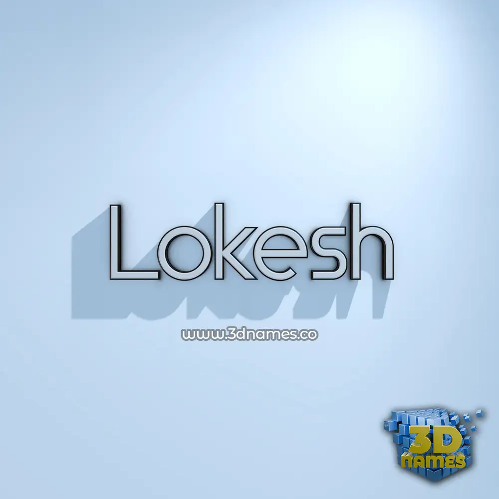 lokesh in White Logo Cold style - 3D name wallpaper