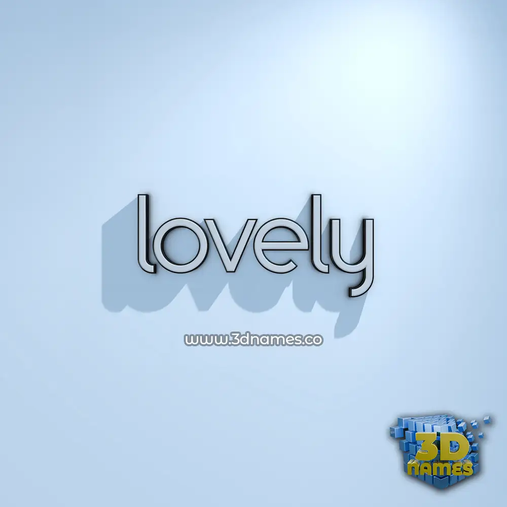 lovely in White Logo Cold style - 3D name wallpaper