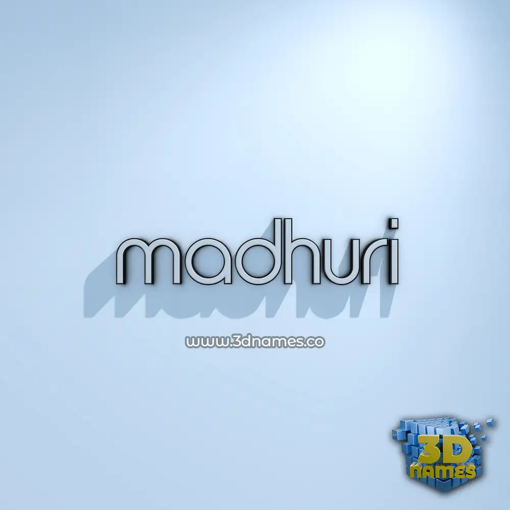 madhuri in White Logo Cold style - 3D name wallpaper