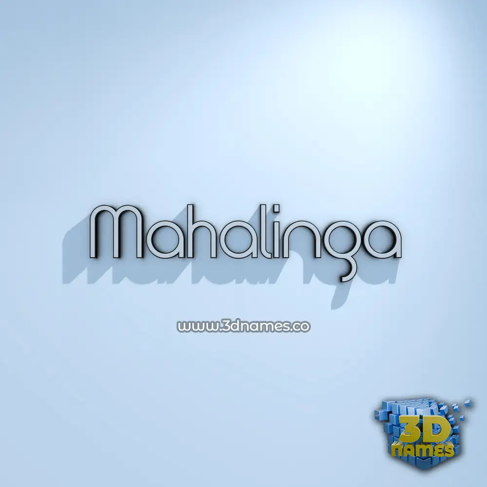 mahalinga in White Logo Cold style - 3D name wallpaper