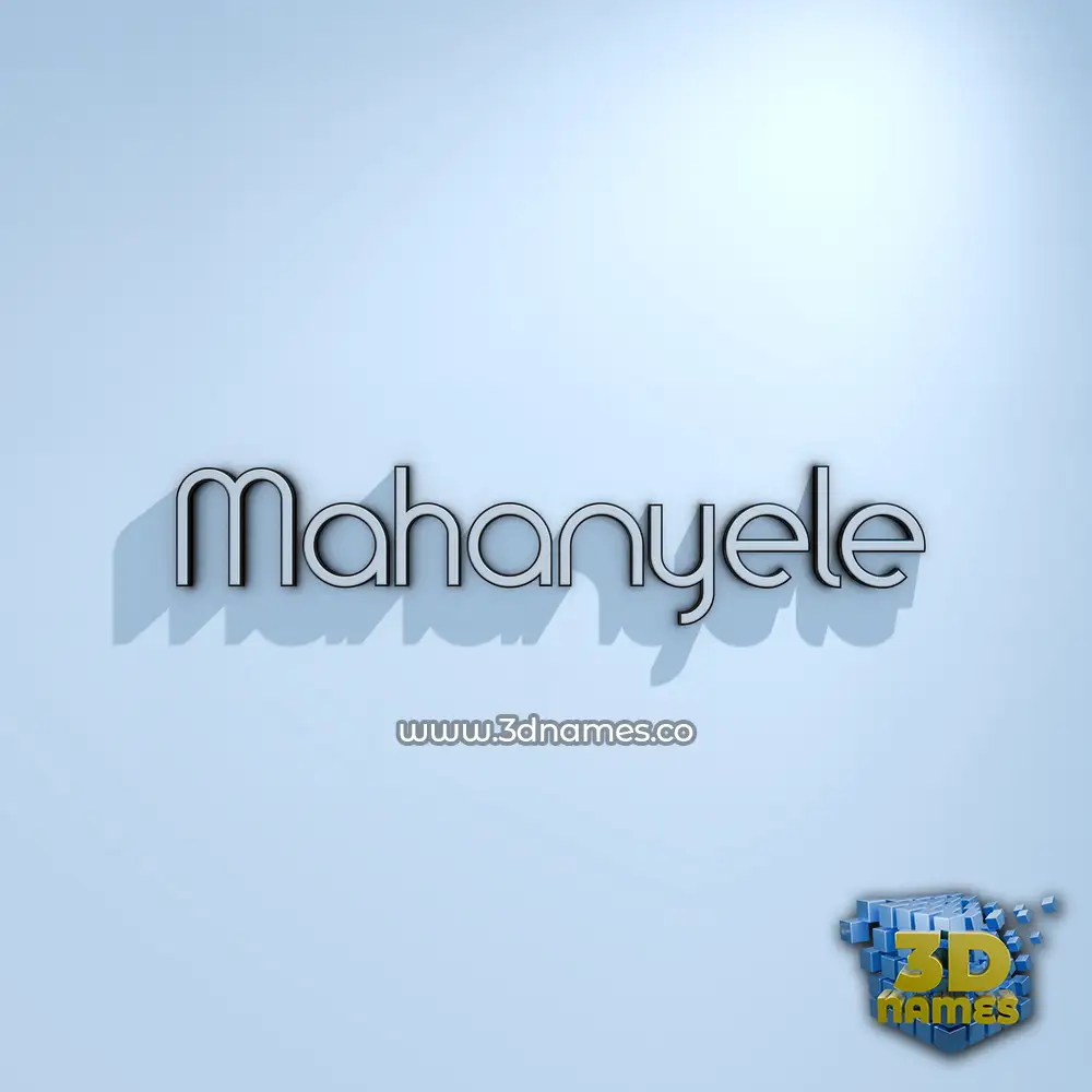 mahanyele in White Logo Cold style - 3D name wallpaper