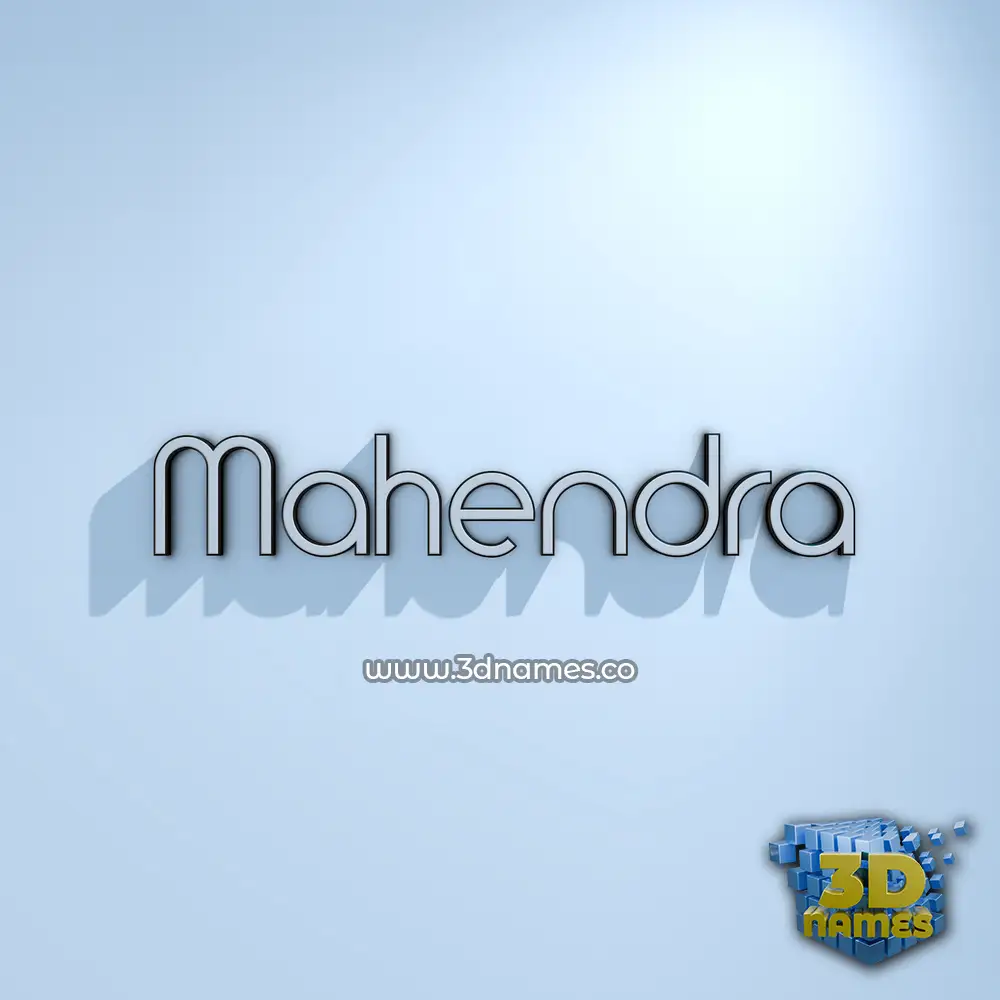 mahendra in White Logo Cold style - 3D name wallpaper