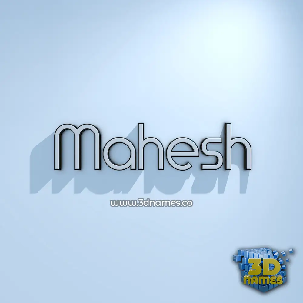 mahesh in White Logo Cold style - 3D name wallpaper