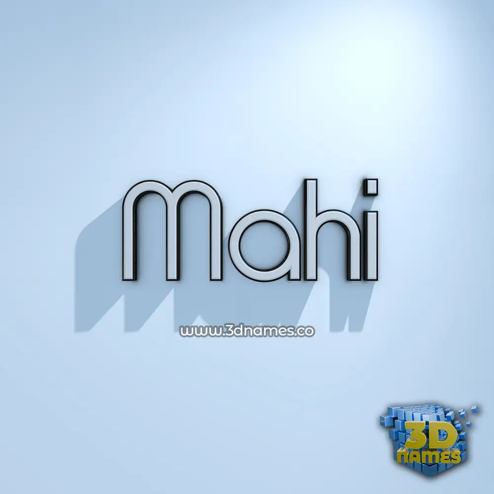 mahi in White Logo Cold style - 3D name wallpaper