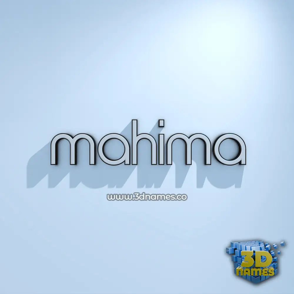 mahima in White Logo Cold style - 3D name wallpaper