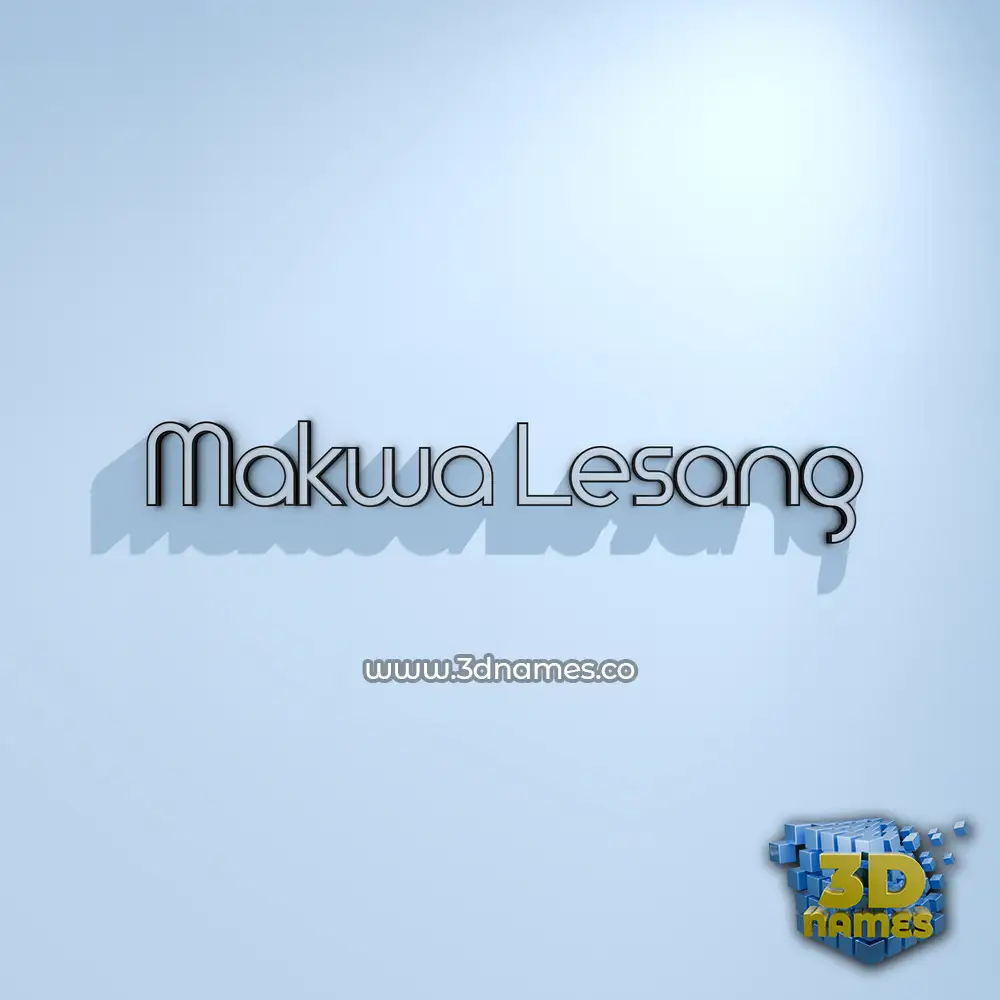 makwa lesang in White Logo Cold style - 3D name wallpaper
