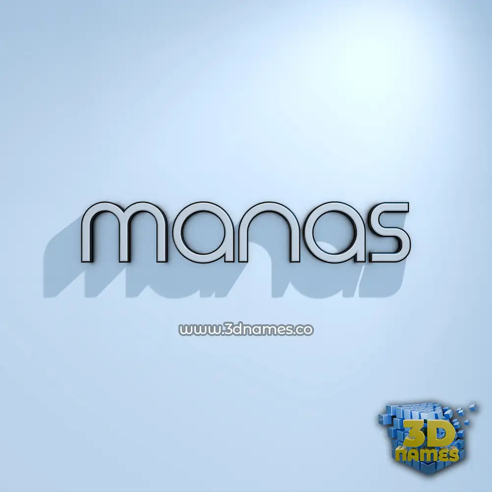manas in White Logo Cold style - 3D name wallpaper