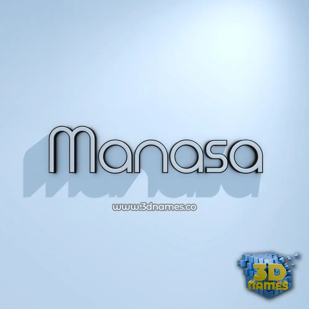 manasa in White Logo Cold style - 3D name wallpaper