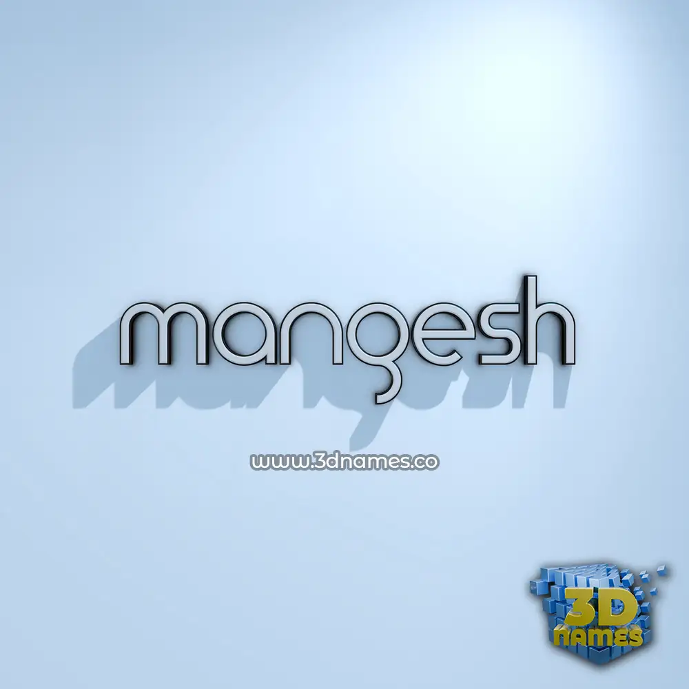 mangesh in White Logo Cold style - 3D name wallpaper