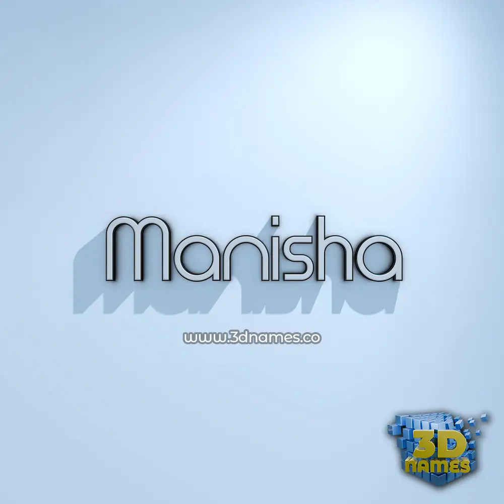 manisha in White Logo Cold style - 3D name wallpaper