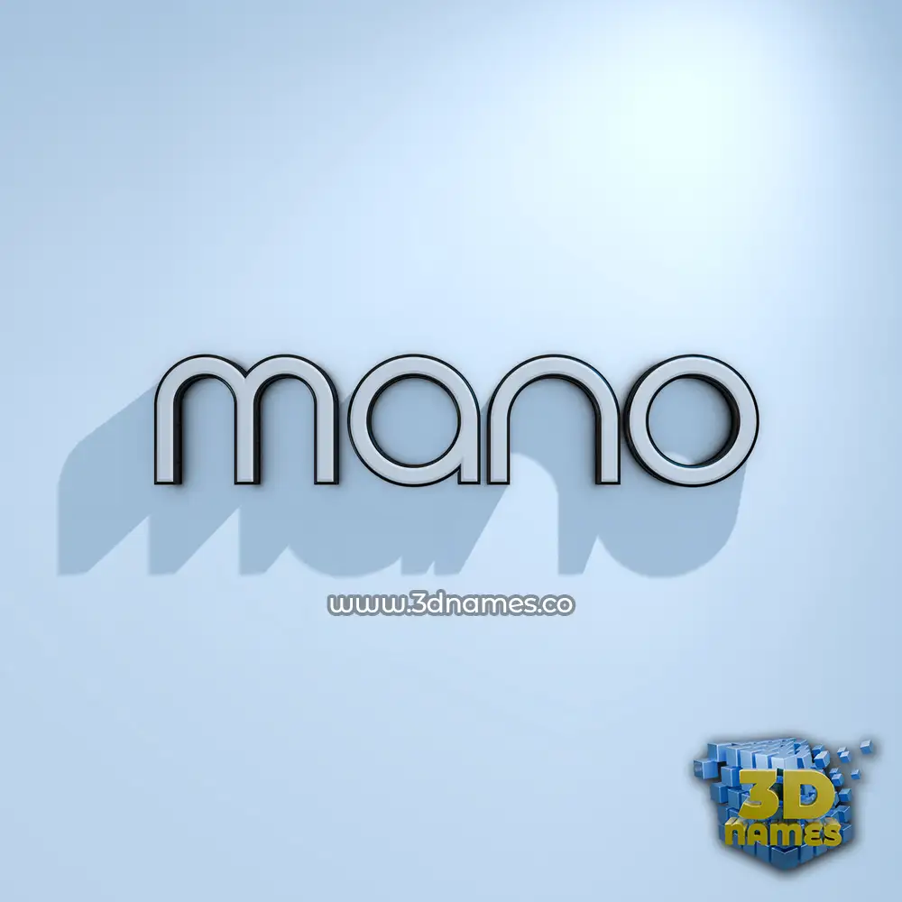 mano in White Logo Cold style - 3D name wallpaper