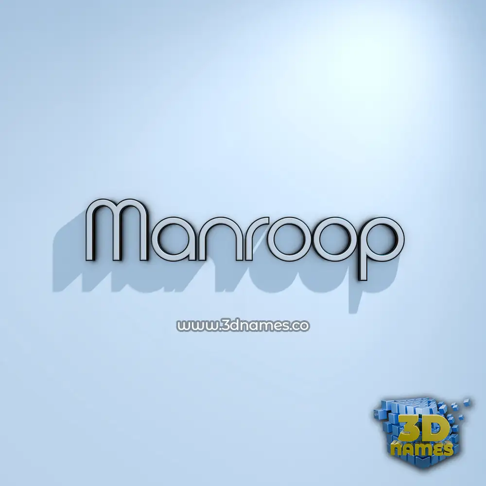 manroop in White Logo Cold style - 3D name wallpaper