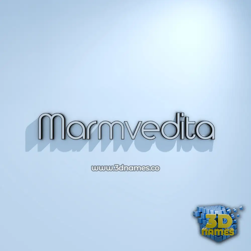 marmvedita in White Logo Cold style - 3D name wallpaper