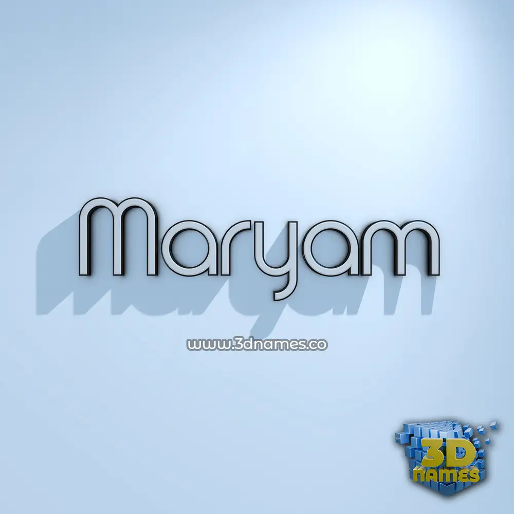 maryam in White Logo Cold style - 3D name wallpaper