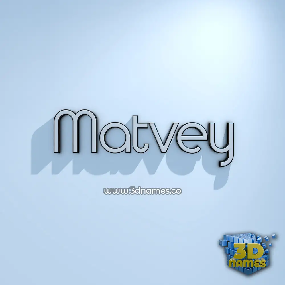matvey in White Logo Cold style - 3D name wallpaper