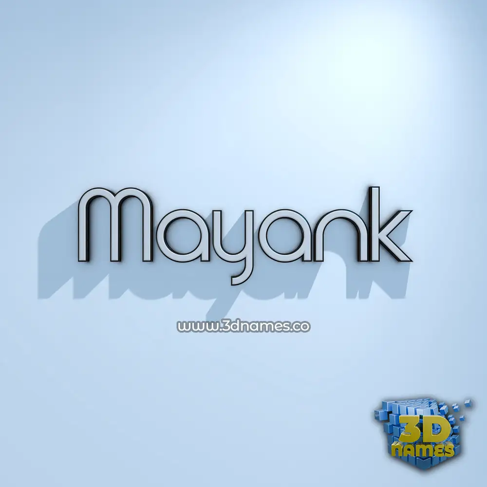 mayank in White Logo Cold style - 3D name wallpaper