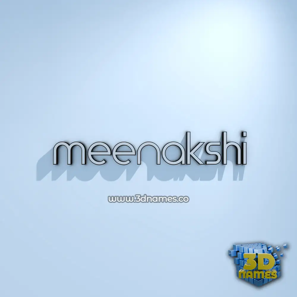 meenakshi in White Logo Cold style - 3D name wallpaper