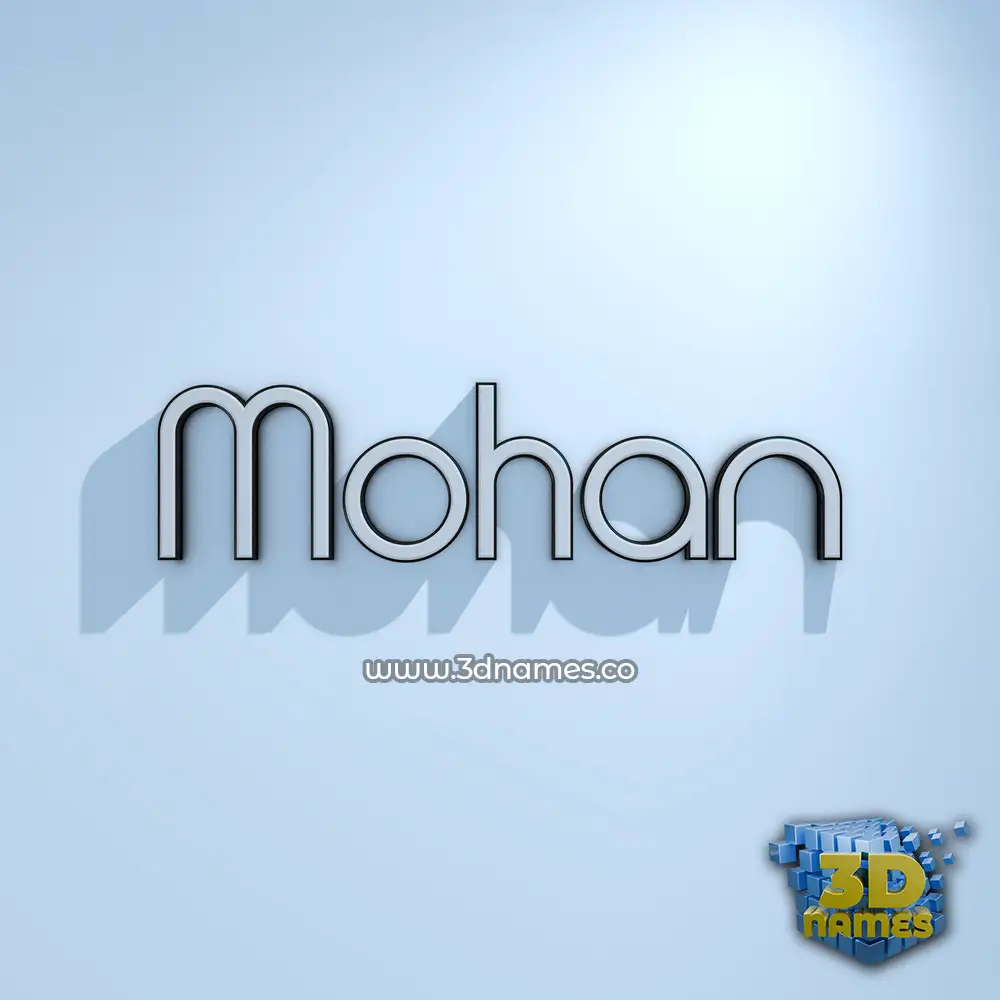 mohan in White Logo Cold style - 3D name wallpaper