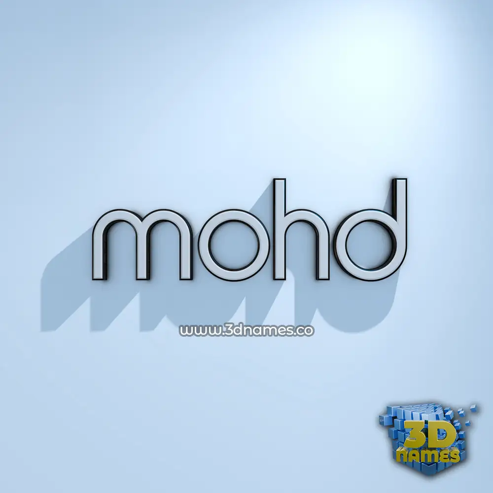mohd in White Logo Cold style - 3D name wallpaper