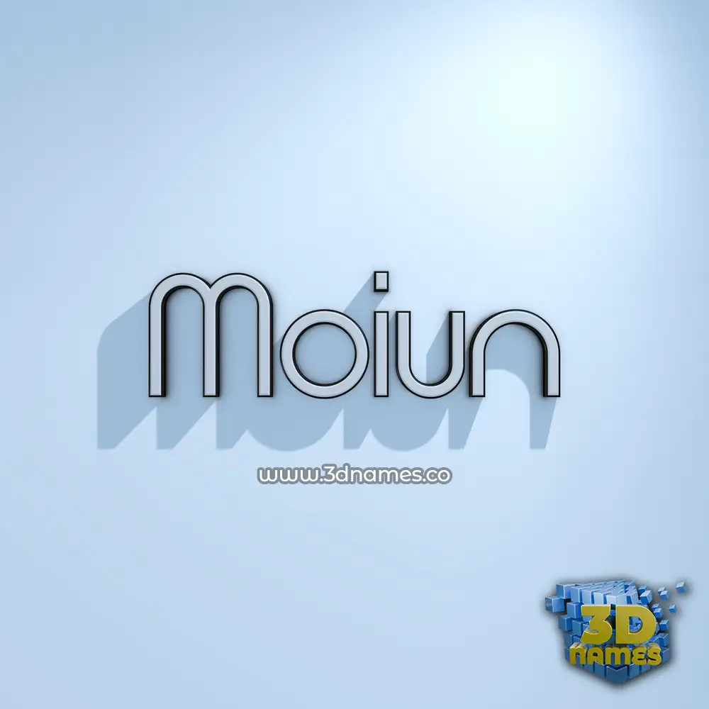 moiun in White Logo Cold style - 3D name wallpaper