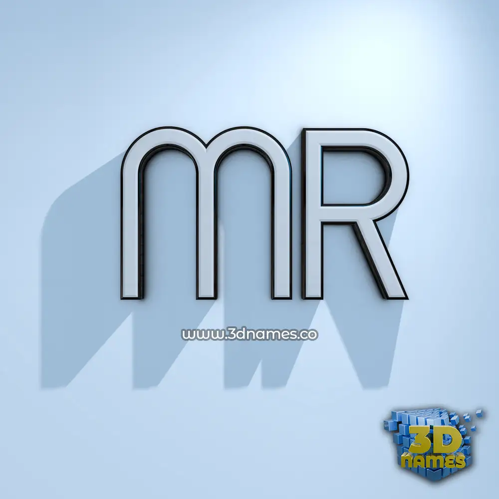 mr in White Logo Cold style - 3D name wallpaper