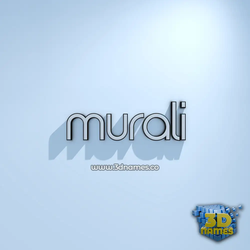 murali in White Logo Cold style - 3D name wallpaper