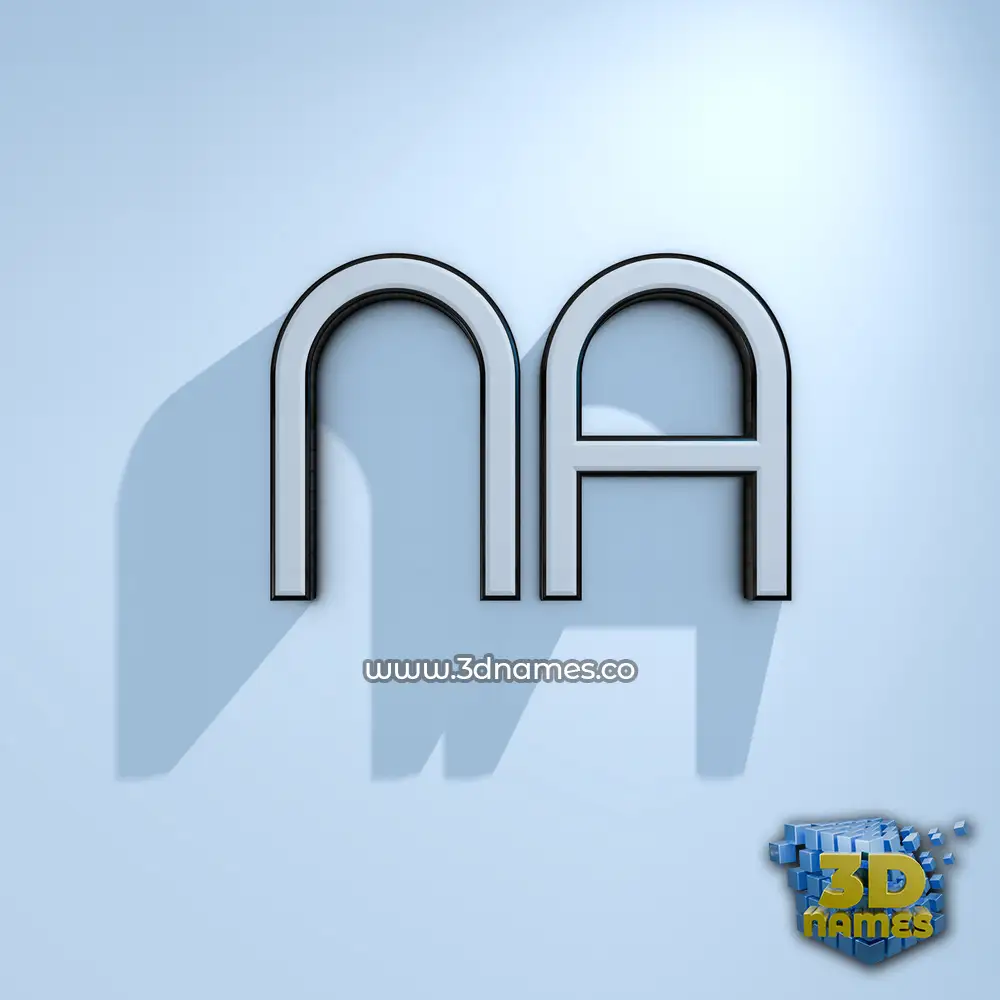 na in White Logo Cold style - 3D name wallpaper