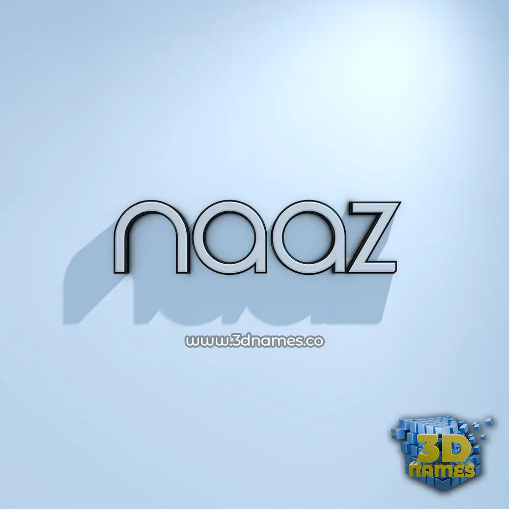 naaz in White Logo Cold style - 3D name wallpaper