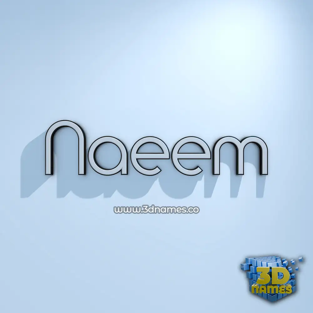 naeem in White Logo Cold style - 3D name wallpaper