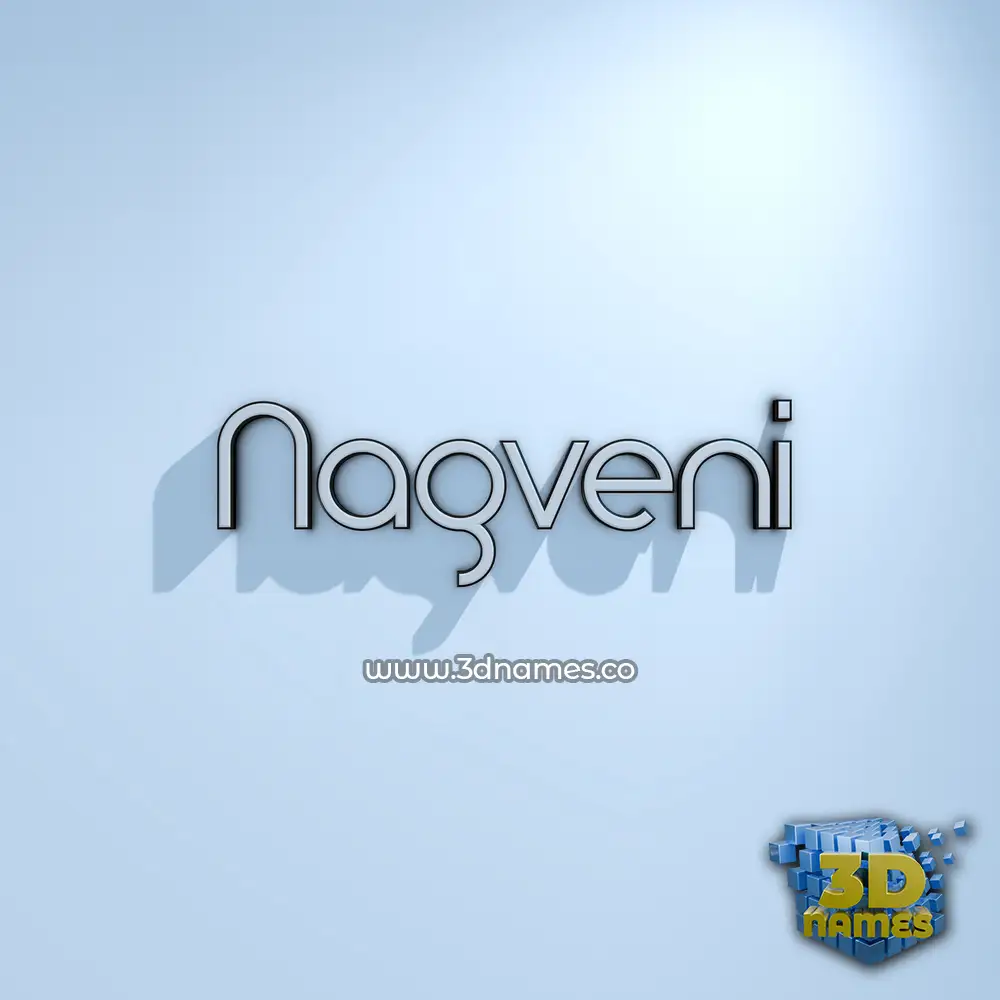 nagveni in White Logo Cold style - 3D name wallpaper