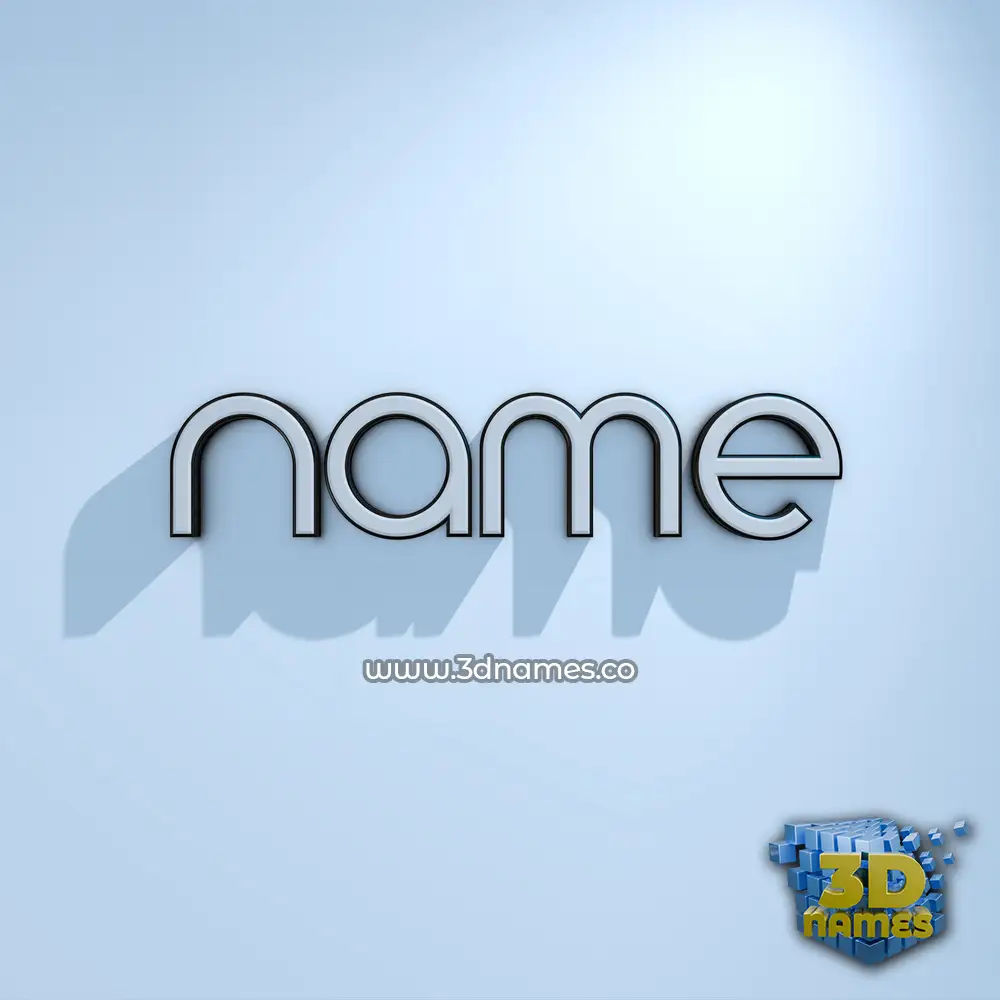 name in White Logo Cold style - 3D name wallpaper