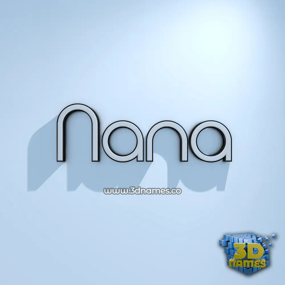 nana in White Logo Cold style - 3D name wallpaper