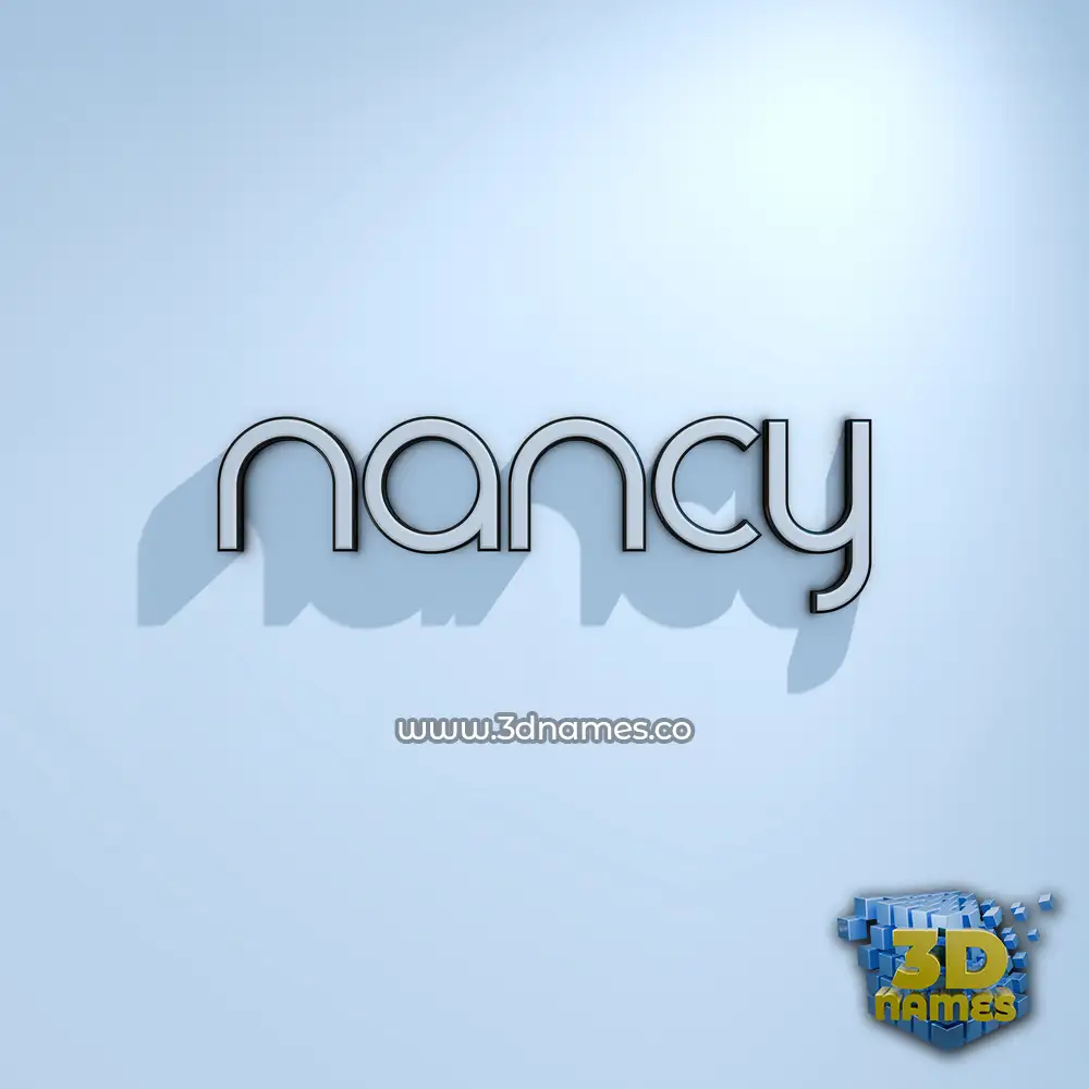 nancy in White Logo Cold style - 3D name wallpaper