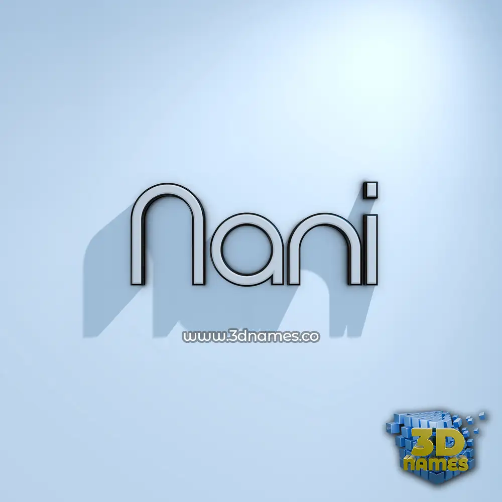 nani in White Logo Cold style - 3D name wallpaper
