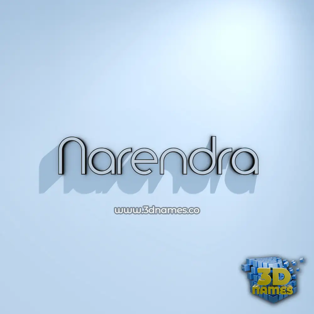 narendra in White Logo Cold style - 3D name wallpaper
