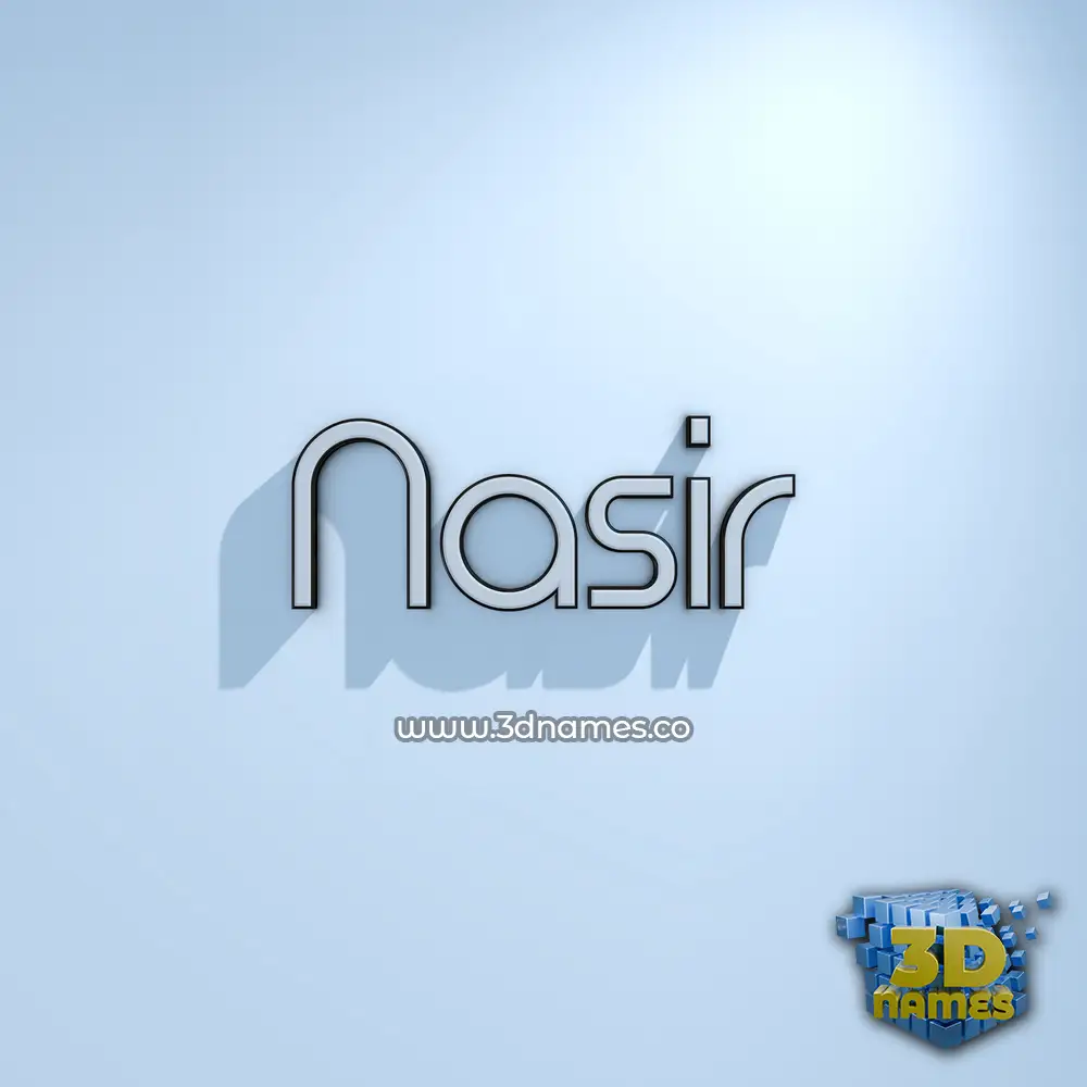 nasir in White Logo Cold style - 3D name wallpaper