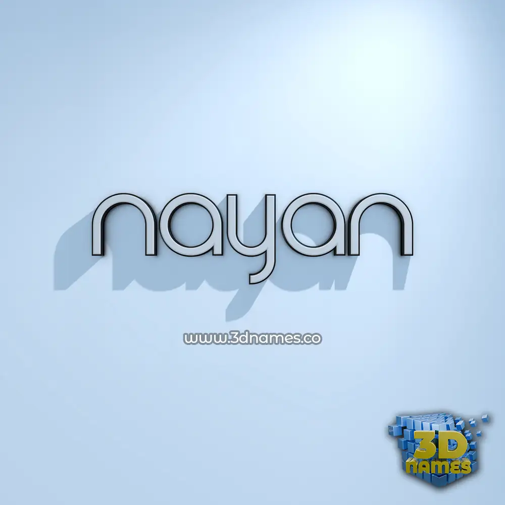 nayan in White Logo Cold style - 3D name wallpaper