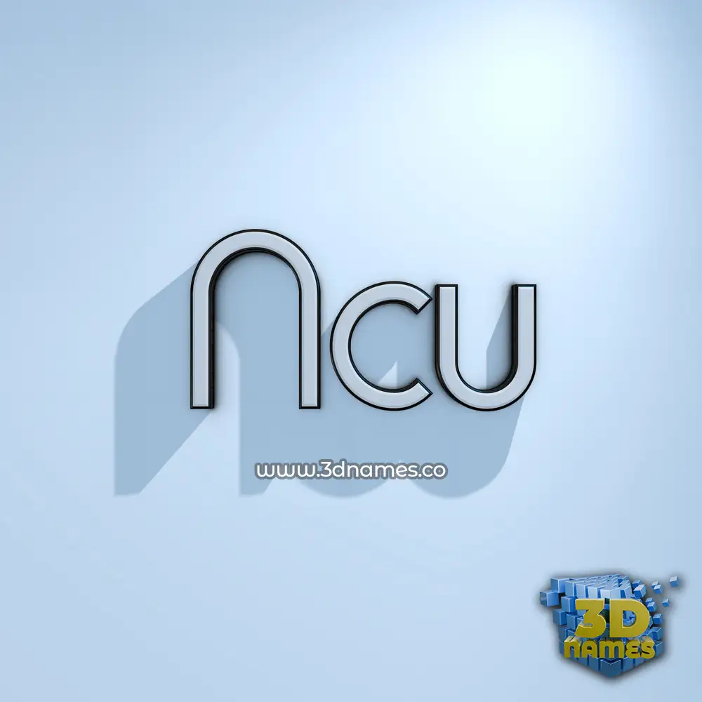 ncu in White Logo Cold style - 3D name wallpaper