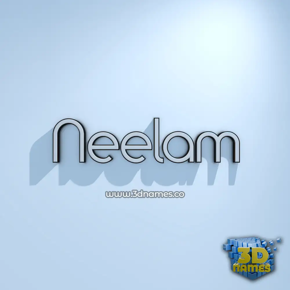 neelam in White Logo Cold style - 3D name wallpaper