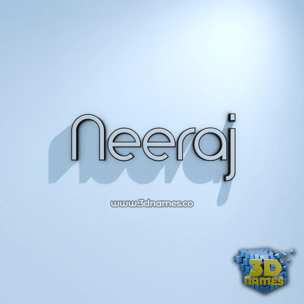 neeraj in White Logo Cold style - 3D name wallpaper